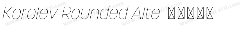 Korolev Rounded Alte字体转换